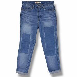 Levis Signature Heritage Boyfriend Jeans Patchwork High Rise Crop Ankle 4 / 27